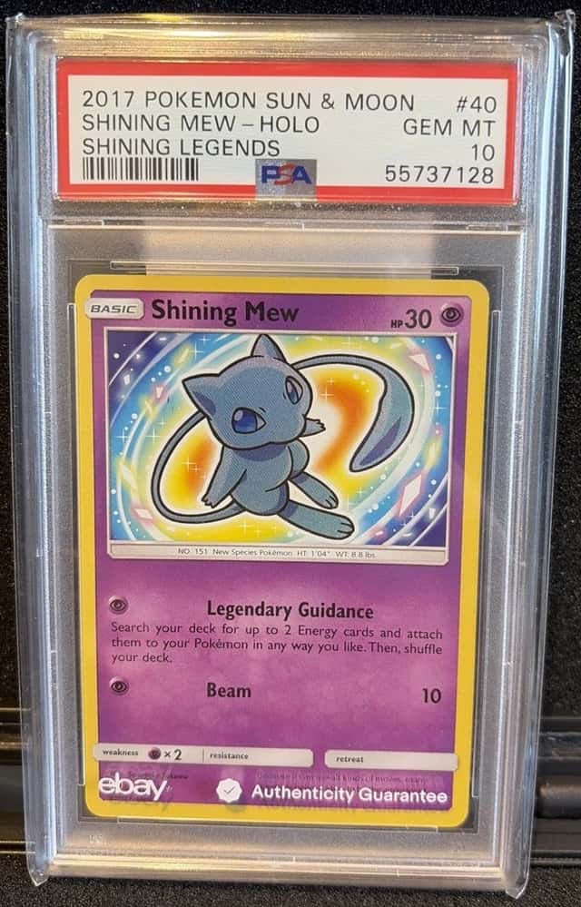 Shining Mew Holo Pokemon Sun & Moon Shining Legends 2017 40/73 PSA 10