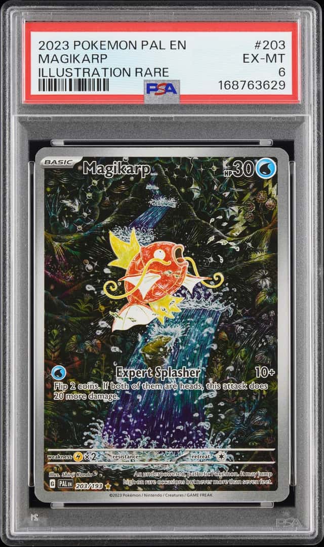 2023 Pokémon Paldea Evolved Magikarp #203 Illustration Rare PSA 6 EX-MT