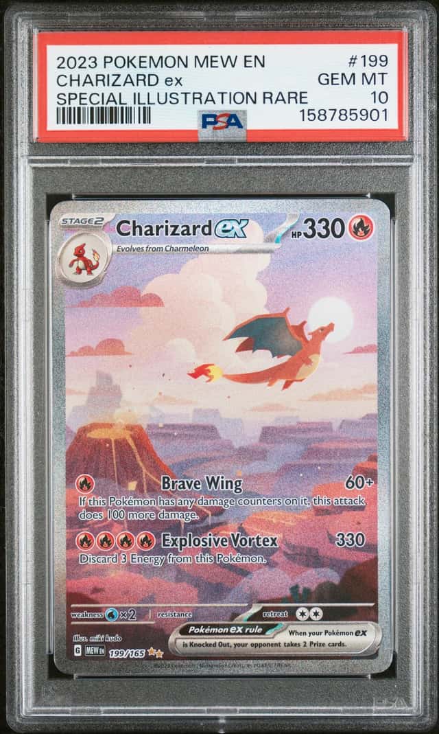 Pokemon Card - PSA 10 Charizard EX 199/165 - 151 SIR - GEM MT