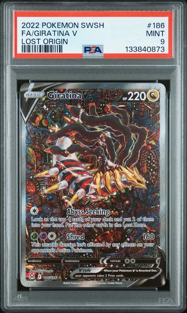 GIRATINA V 2022 POKEMON LOST ORIGIN 186/196 ULTRA RARE ALTERNATE ART PSA 9 Q1300