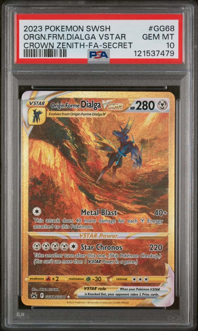 Origin Forme Dialga VSTAR GG68/GG70 Crown Zenith Galarian Gallery PSA 10