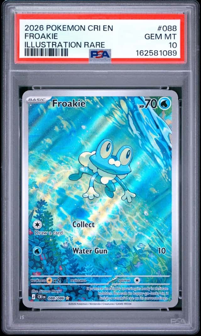 2026 POKEMON CRI EN-CHAOS RISING ILLUSTRATION RARE #088 FROAKIE PSA 10