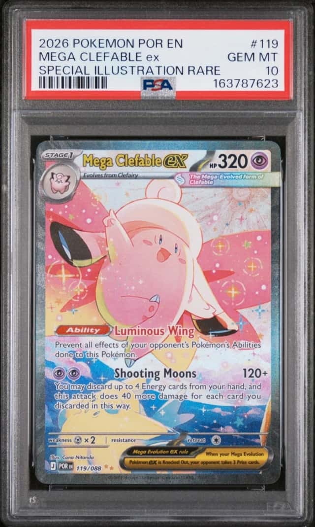2026 POKEMON POR EN-SPECIAL ILLUSTRATION RARE #119 MEGA CLEFABLE EX PSA 10