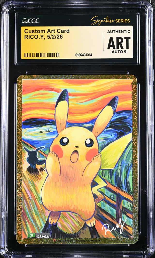 Rico. Y Signed Sketched Pokemon JPN Custom Art Card CGC Authentic AUTO 9