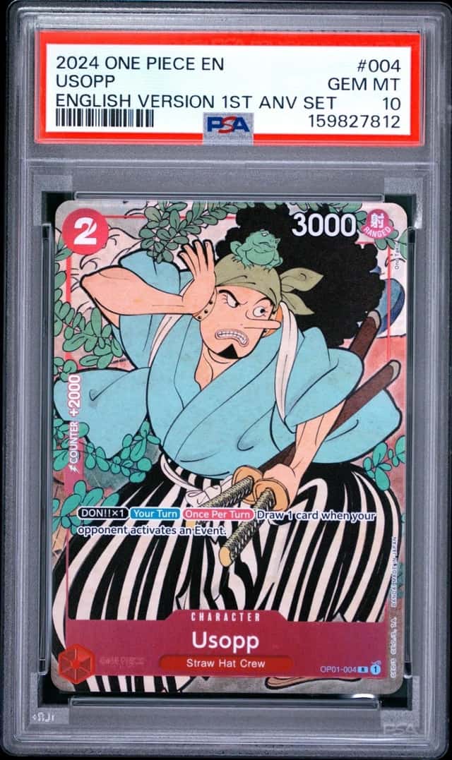 2024 ONE PIECE ENGLISH VERSION 1ST ANNIVERSARY SET #004 USOPP PSA 10