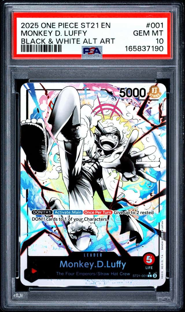2025 ONE PIECE STARTER DECK ST21-EX GEAR 5 #001 MONKEY D. LUFFY PSA 10