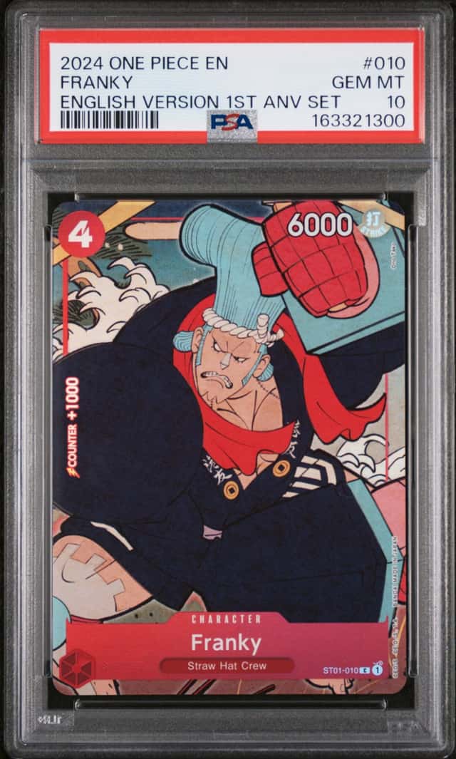 2024 ONE PIECE ENGLISH VERSION 1ST ANNIVERSARY SET #010 FRANKY PSA 10