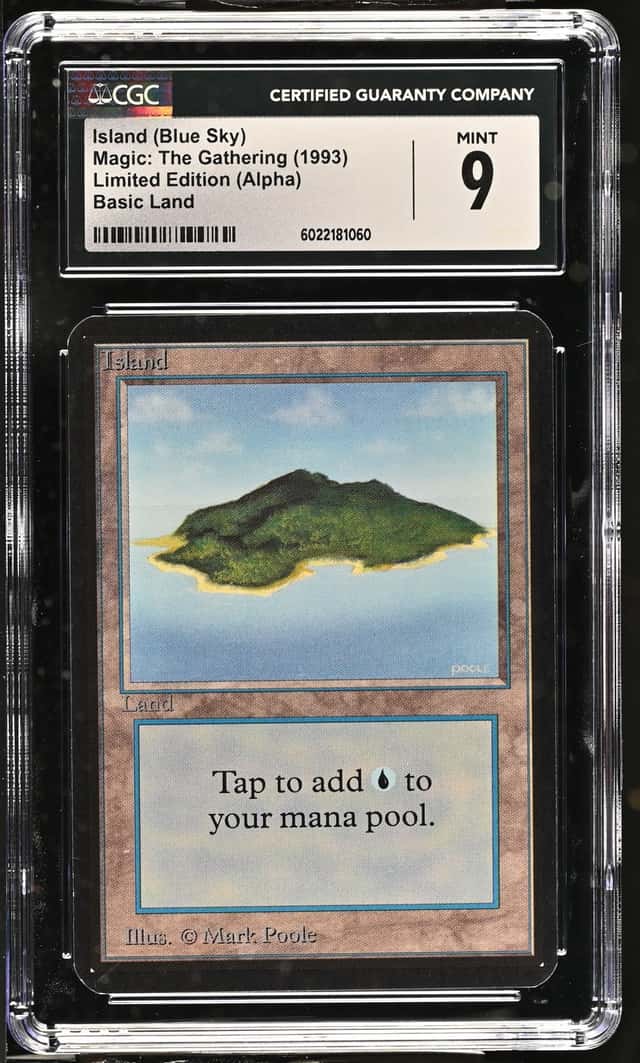 1993 Magic The Gathering MTG Alpha Blue Sky Island CGC 9 MINT