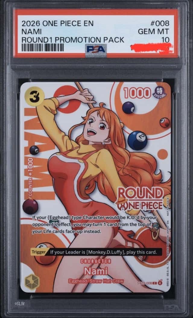 Nami One Piece Round 1 US English Promo Card ST29-008 PSA 10