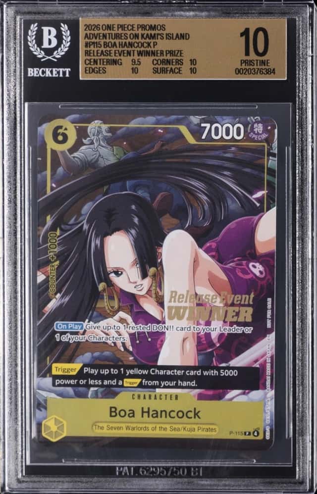 2026 ONE PIECE PROMOS ADVENTURES ON KAMI'S ISLAND #P-115 BOA HANCOCK BGS 10