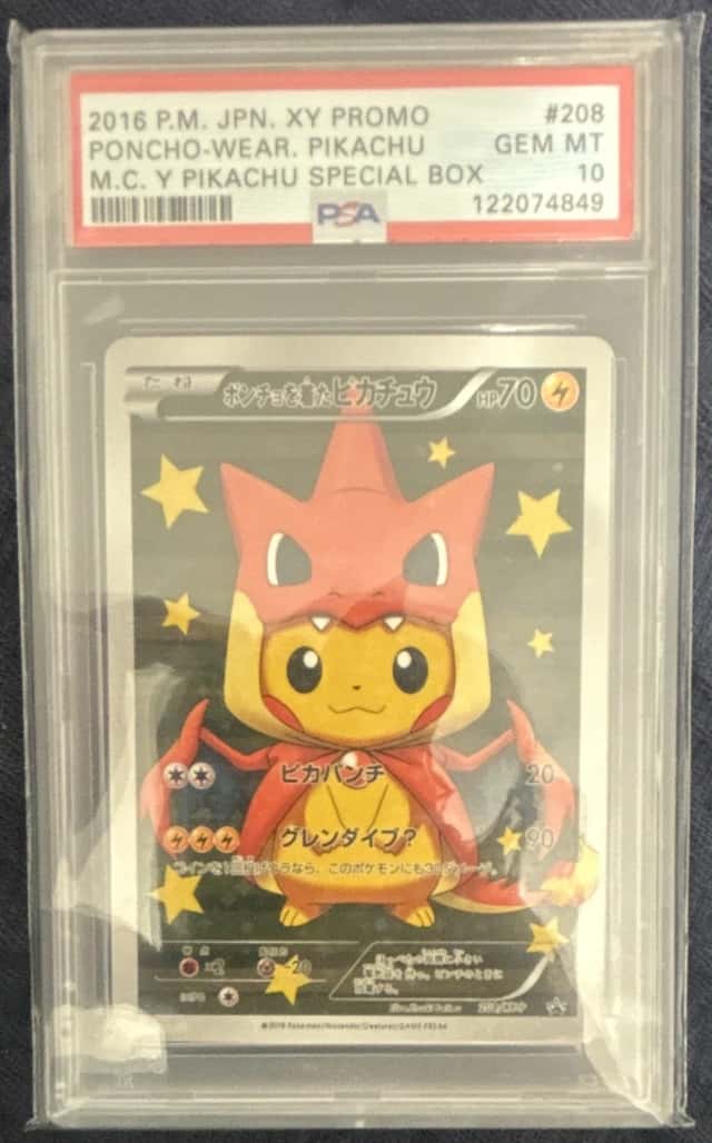 Pokemon XY-P Promos PSA 10 Poncho-Wearing Pikachu 208/XY-P JP Holo 2016