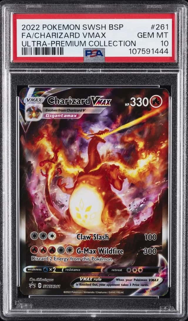 2022 POKEMON SWSH ULTRA-PREMIUM COLLECTION #261 FULL ART/CHARIZARD VMAX PSA 10
