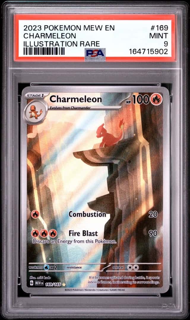 2023 POKEMON MEW EN-151 ILLUSTRATION RARE #169 CHARMELEON PSA 9