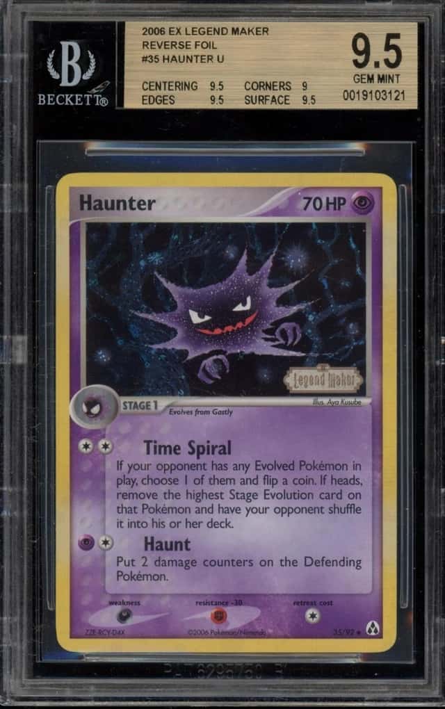 Pokemon Haunter U EX Legend Maker Reverse Foil 35 BGS 9.5