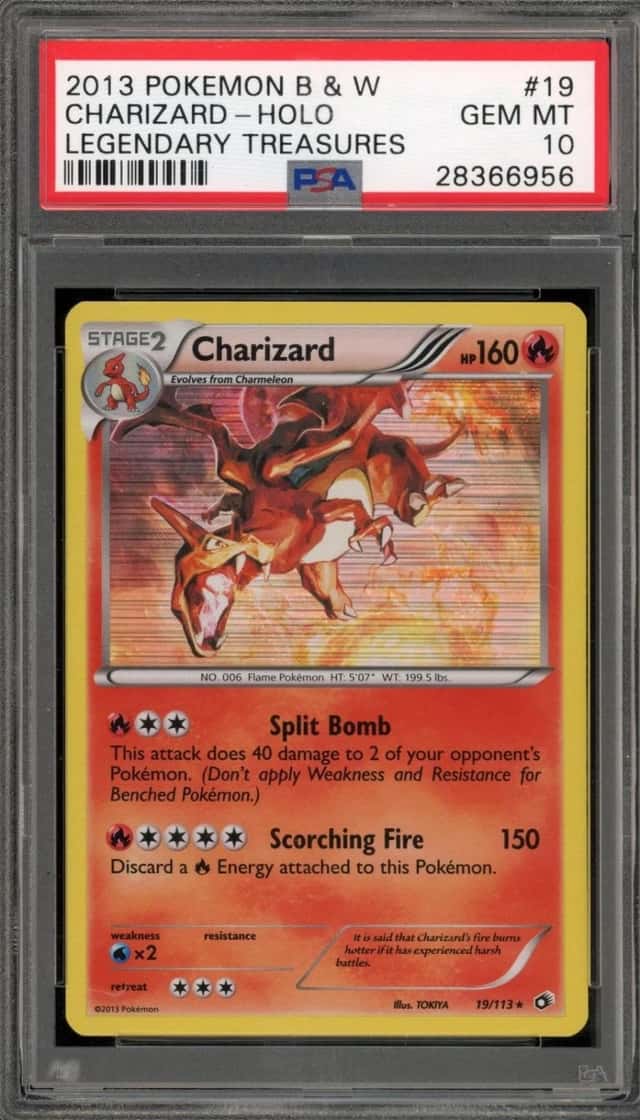 Pokemon Charizard Holo Legendary Treasures 19/113 PSA 10 Gem Mint