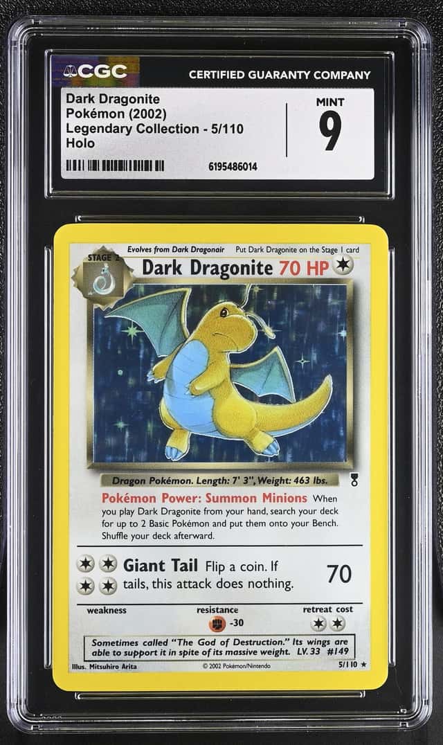 Pokemon Dark Dragonite Legendary Coll. 5/110 Holo CGC 9 Mint