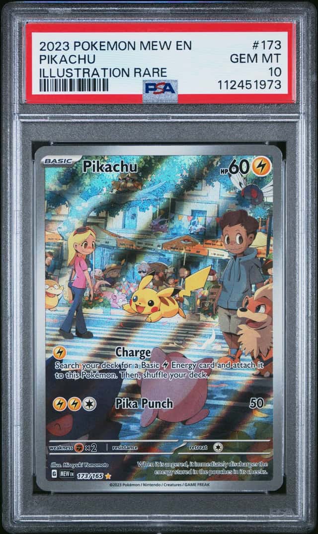 Pokemon Pikachu 151 173/165 Illustration Rare PSA 10 Gem Mint