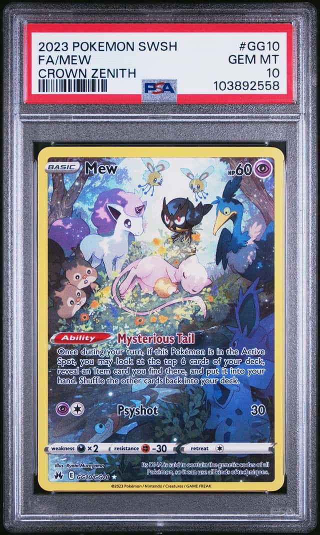 Pokemon Mew Sword Shield Crown Zenith Full Art GG10/GG70 PSA 10 Gem Mint
