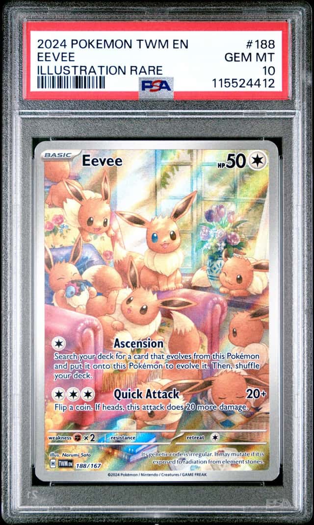 Pokemon Eevee Twilight Masquerade 188/167 Illustration Rare PSA 10