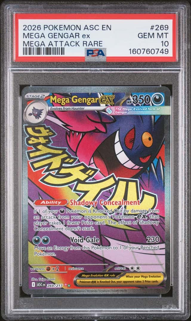Pokémon TCG Mega Gengar ex Ascended Heroes 269/217 PSA 10 Mega Attack Rare