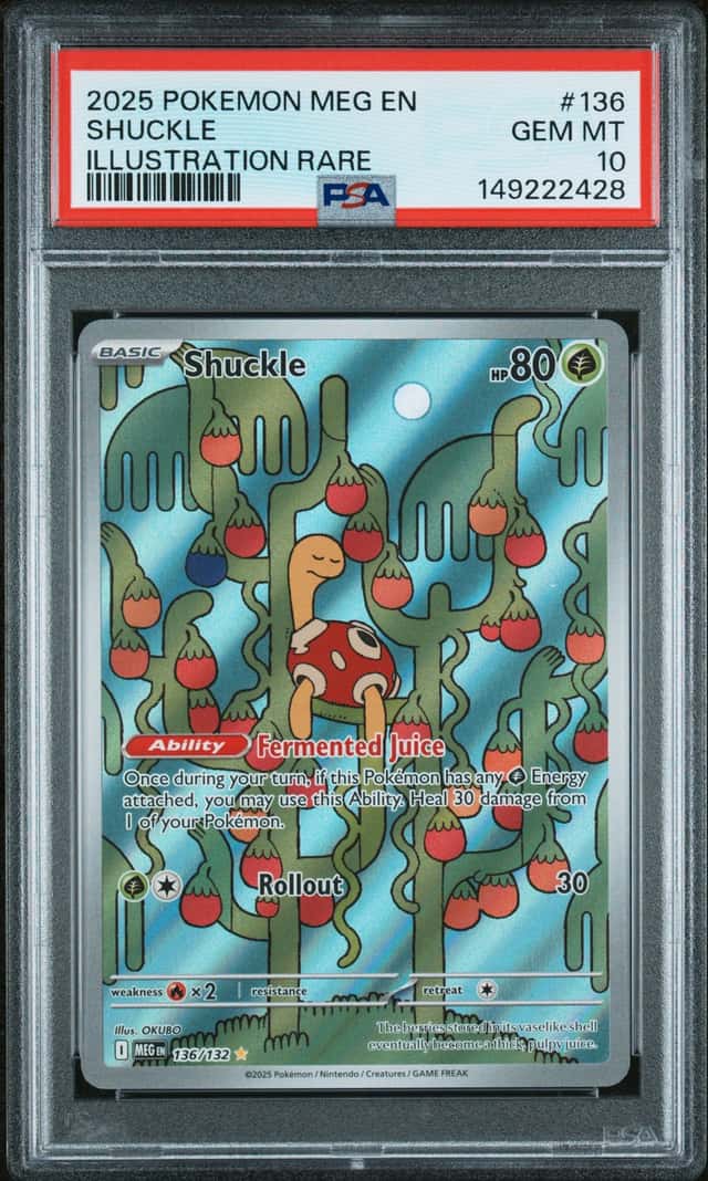 Pokemon Co. Shuckle Illustration Rare Holo Mega Evolution 136/132 English PSA 10