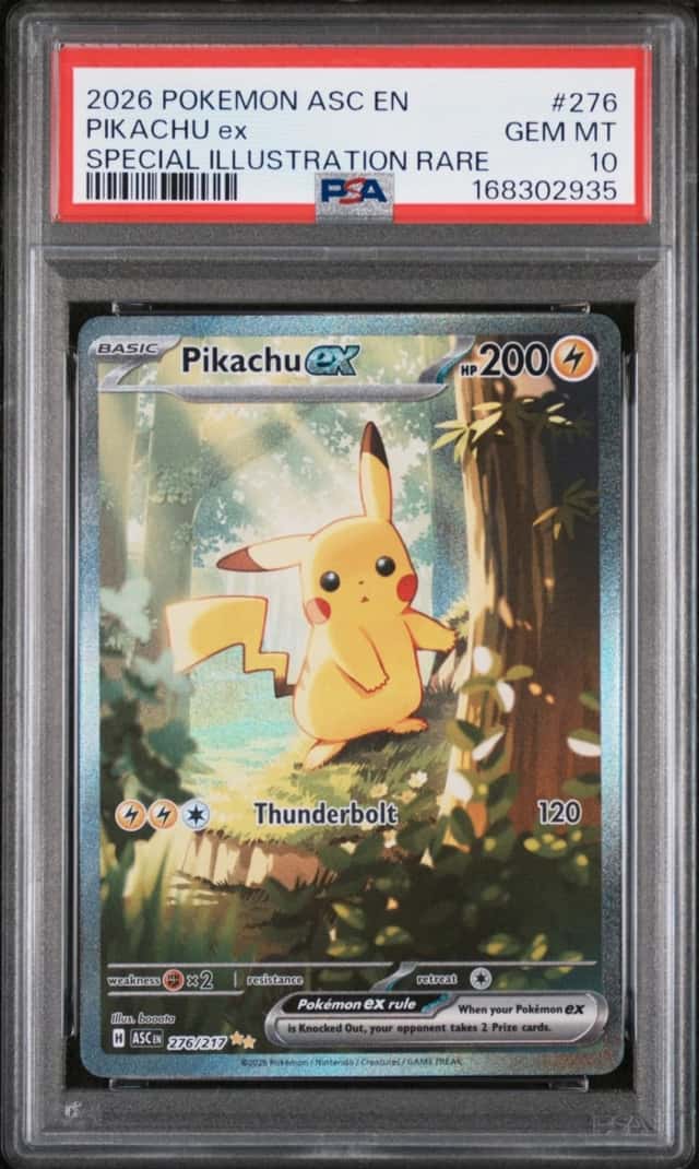 2026 POKEMON ASC EN-ASCENDED HEROES SPECIAL ILLUSTRATION RARE PIKACHU EX PSA 10