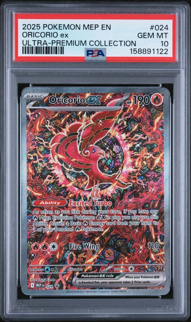 2025 Pokemon Oricorio Ex #24 MEP EN Ultra Premium UPC Promo  PSA 10 GEM MINT