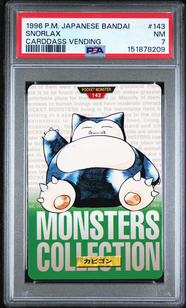 Snorlax #143 Carddass Vending 1996 Pokemon Japanese Bandai PSA 7