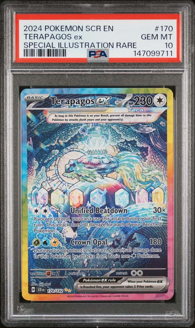 2024 POKEMON SCR EN-STELLAR CROWN SPECIAL ILLUSTRATION RARE TERAPAGOS EX PSA 10