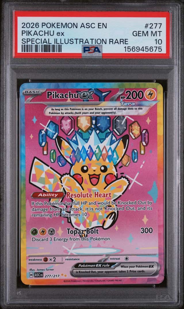 2026 Pokemon Pikachu ex Special Illustration Rare #277/217 PSA 10