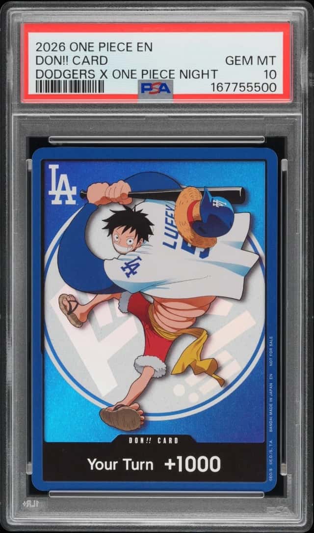 2026 ONE PIECE PROMOS DODGERS X ONE PIECE NIGHT DON!! CARD PSA 10