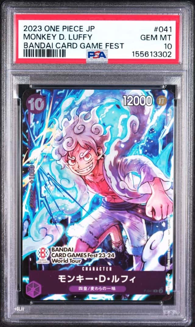 2023 ONE PIECE JAPANESE PROMOS BANDAI CARD GAME FEST #041 MONKEY D. LUFFY PSA 10