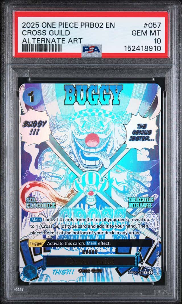 2025 One Piece PRB02 En Alternate Art #057 Cross Guild PSA 10 GEM MINT