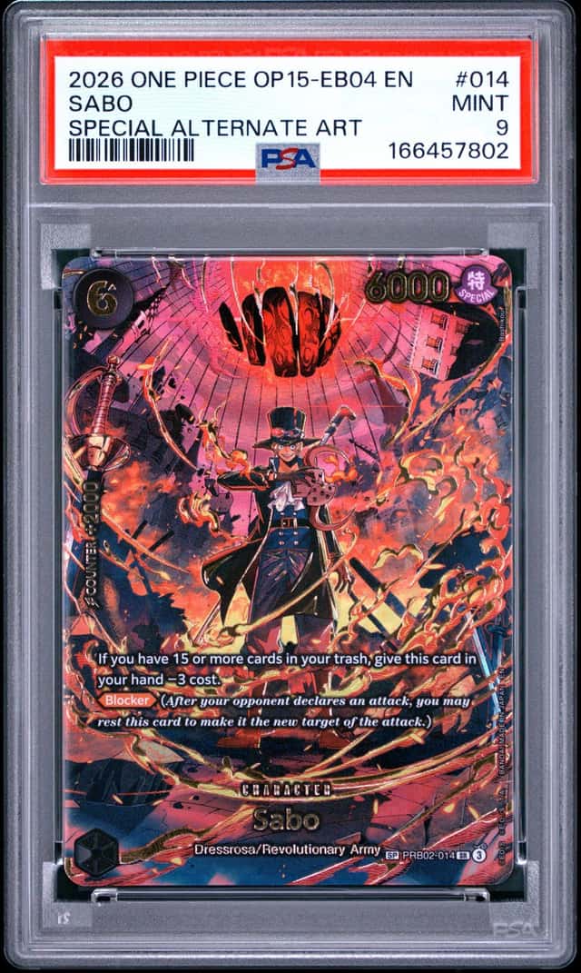 2026 ONE PIECE ADVENTURE ON KAMI'S ISLAND SPECIAL ALT ART #014 SABO PSA 9
