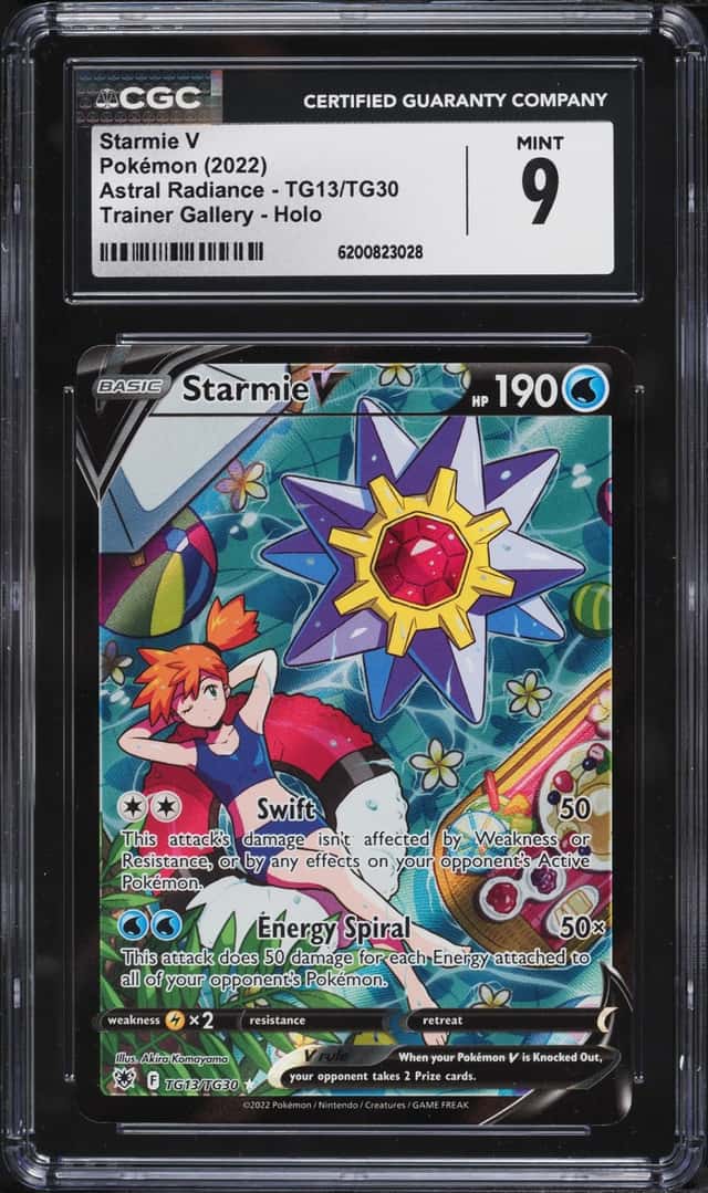 2022 Pokemon Sword & Shield Astral Radiance Trainer Gallery CHR Starmie V #TG13 CGC 9 MINT
