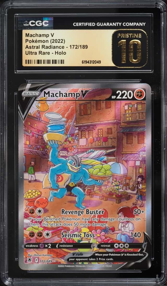 2022 Pokemon Sword & Shield Astral Radiance Holo Machamp V #172 CGC 10 PRISTINE