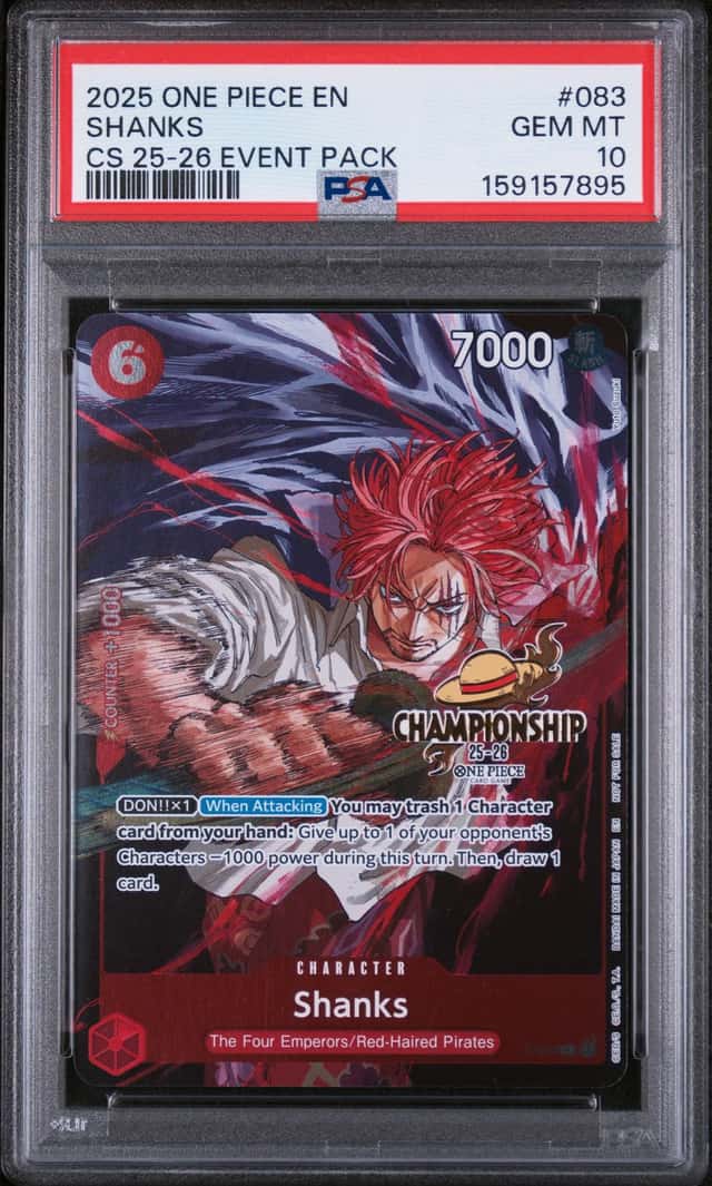 2025 One Piece Promo Championship Event Pack Shanks #P-083