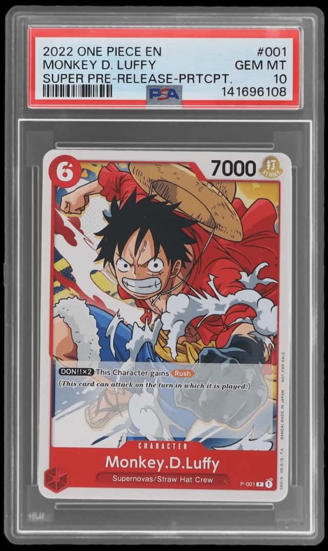 2022 One Piece Promo Super Prerelease Participation Monkey D. Luffy #P-001