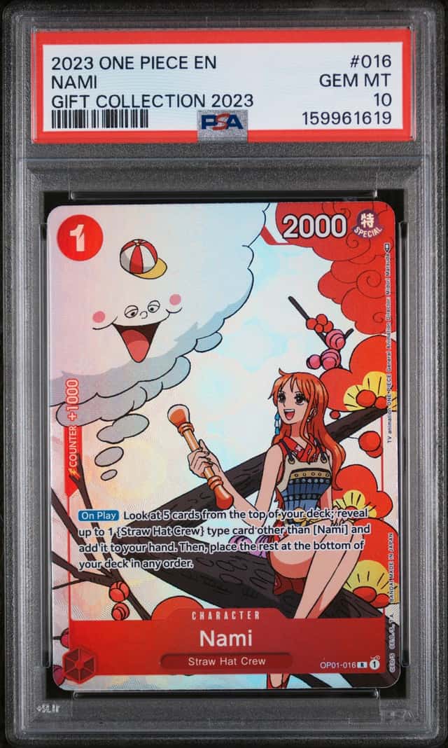 2023 One Piece Romance Dawn Nami  #OP01-016 PSA 10 GEM MINT