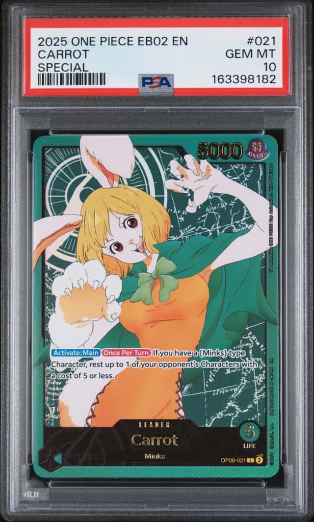 One Piece Carrot Anime 25th Coll. Eb02-021 Special PSA 10 Gem Mint