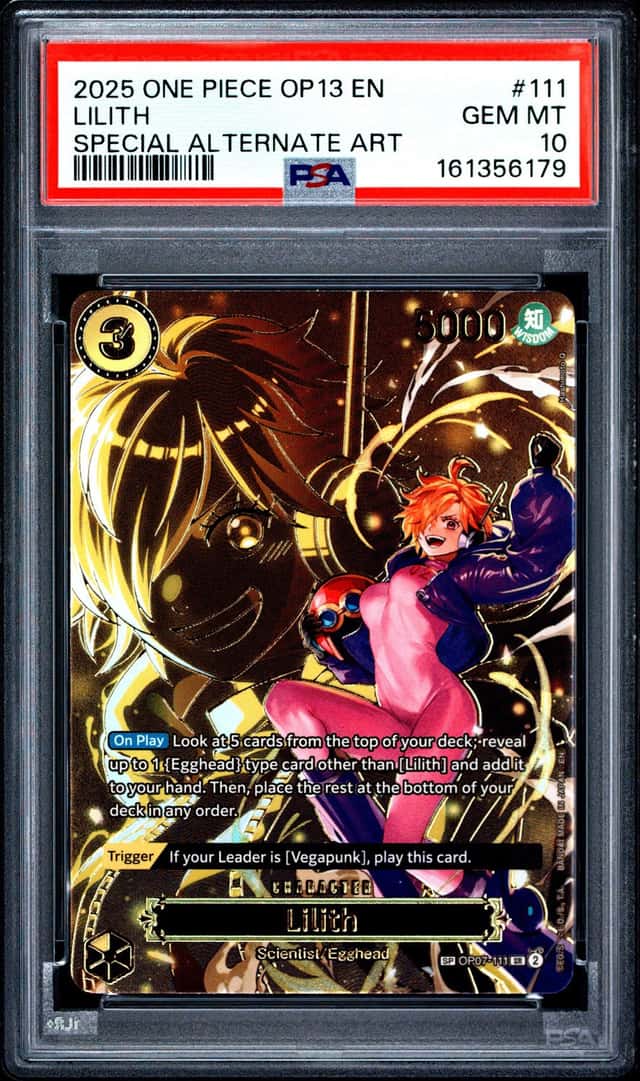 6179 Lilith 2025 One Piece Carrying On His Will #OP07-111 Special Alt Art PSA 10