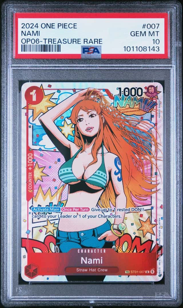 Nami 2024 One Piece Wings of The Captain #ST01-007 Treasure Rare PSA 10 Gem Mint