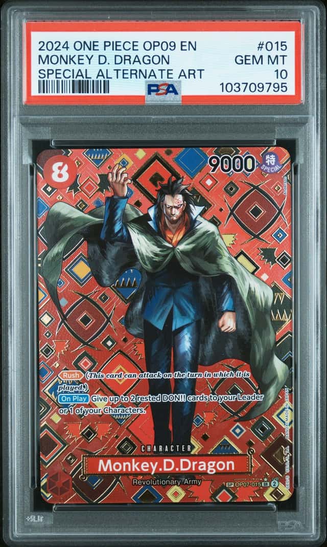 2024 One Piece MONKEY.D.DRAGON #OP07-015 Special Alt Art Super Rare ENG PSA 10