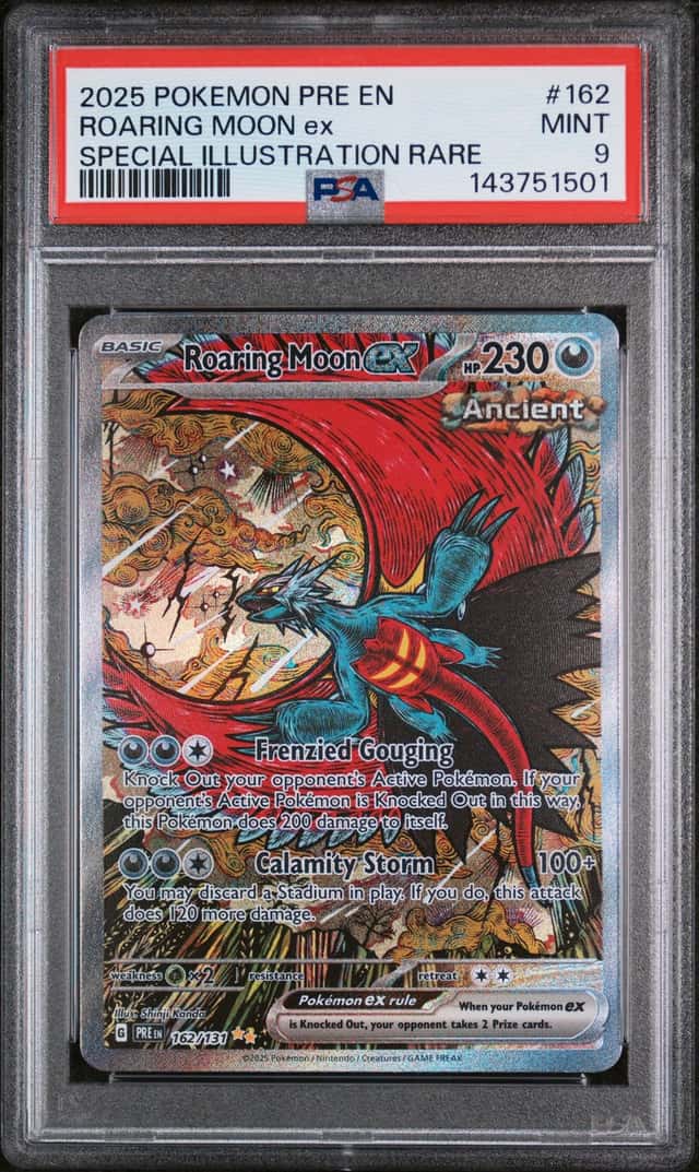 POKEMON ROARING MOON ex 2025 PRISMATIC EVOLUTIONS #162 SPECIAL ILL RARE PSA 9