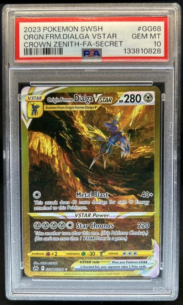 2023 Pokemon SWSH Origin Forme Dialga VSTAR Galarian Gallery #GG68/GG70 PSA 10