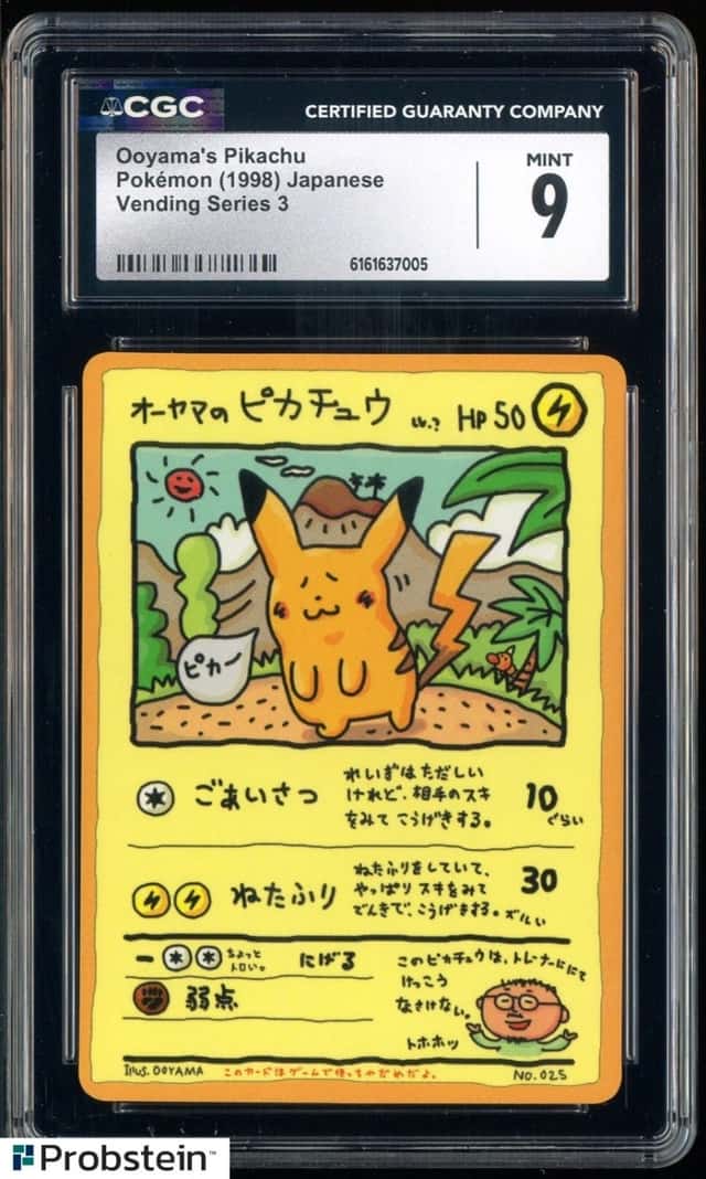 1998 Pokemon Japanese Vending Series III #25 Ooyama's Pikachu CGC 9 MINT