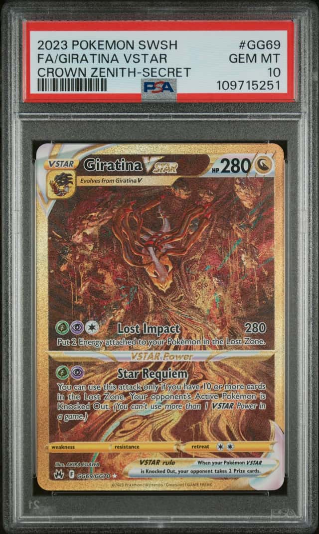 2023 Pokemon SWSH Crown Zenith Secret #GG69 FA Giratina VStar PSA 10 GEM MINT