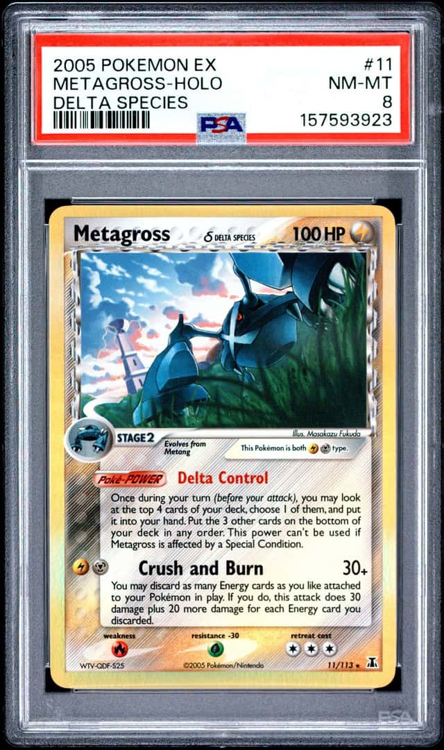 Pokemon Cards PSA 8 NM-MT Metagross Delta Species Holo Rare 2005 11/113