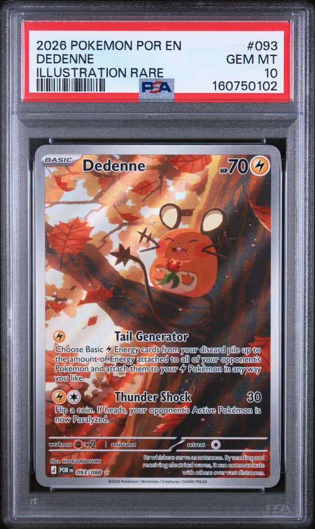 Pokemon 2026 Dedenne 093/088 Illustration Rare Perfect Order GEM MINT PSA 10