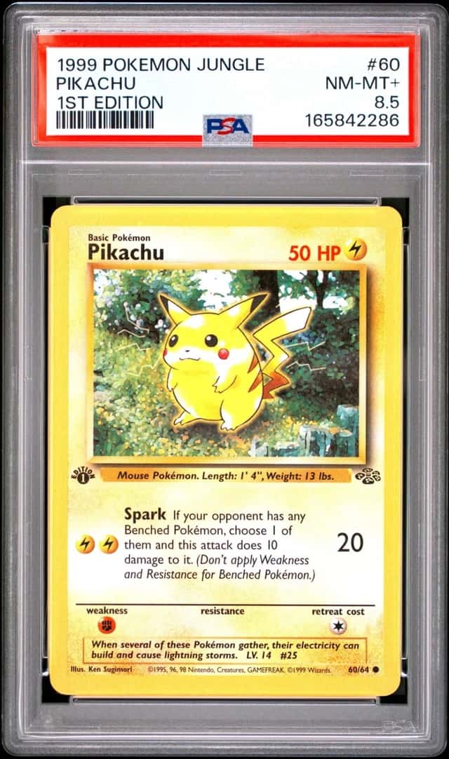 1999 POKEMON JUNGLE 1ST EDITION #60 PIKACHU PSA 8.5